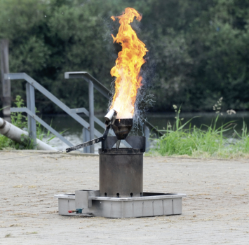 Preview: KriBa® Brandsimulator Zubehör - FAT FIRE Zusatzmodul Fettbrand Fettexplosion